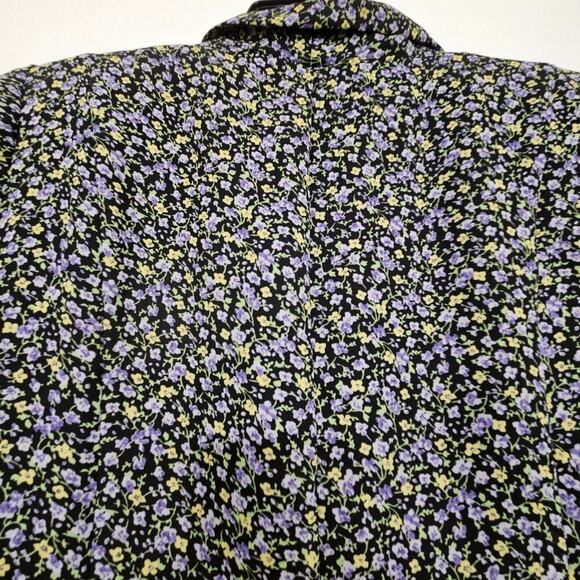 VTG Danny & Nicole Sz 12 Suit Jacket Floral Blazer Short Sleeve Button Front - Picture 4 of 8